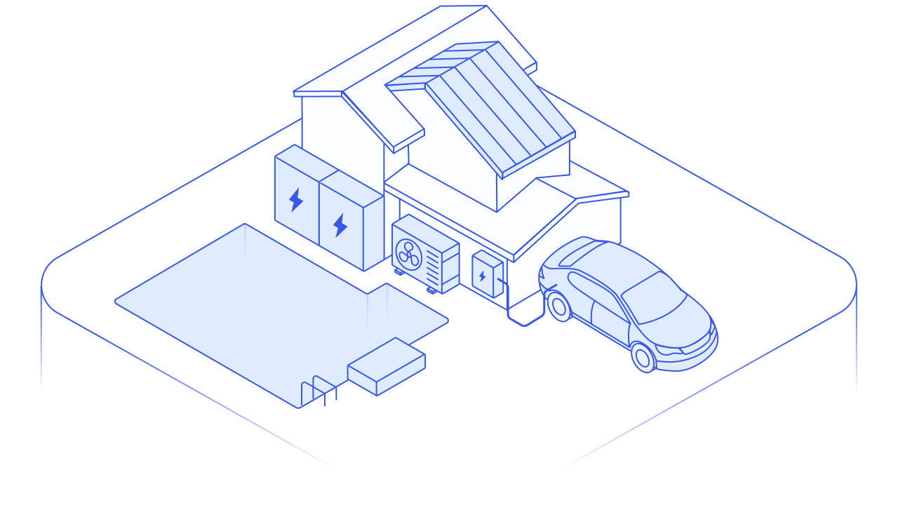 Household energy scenario illustration